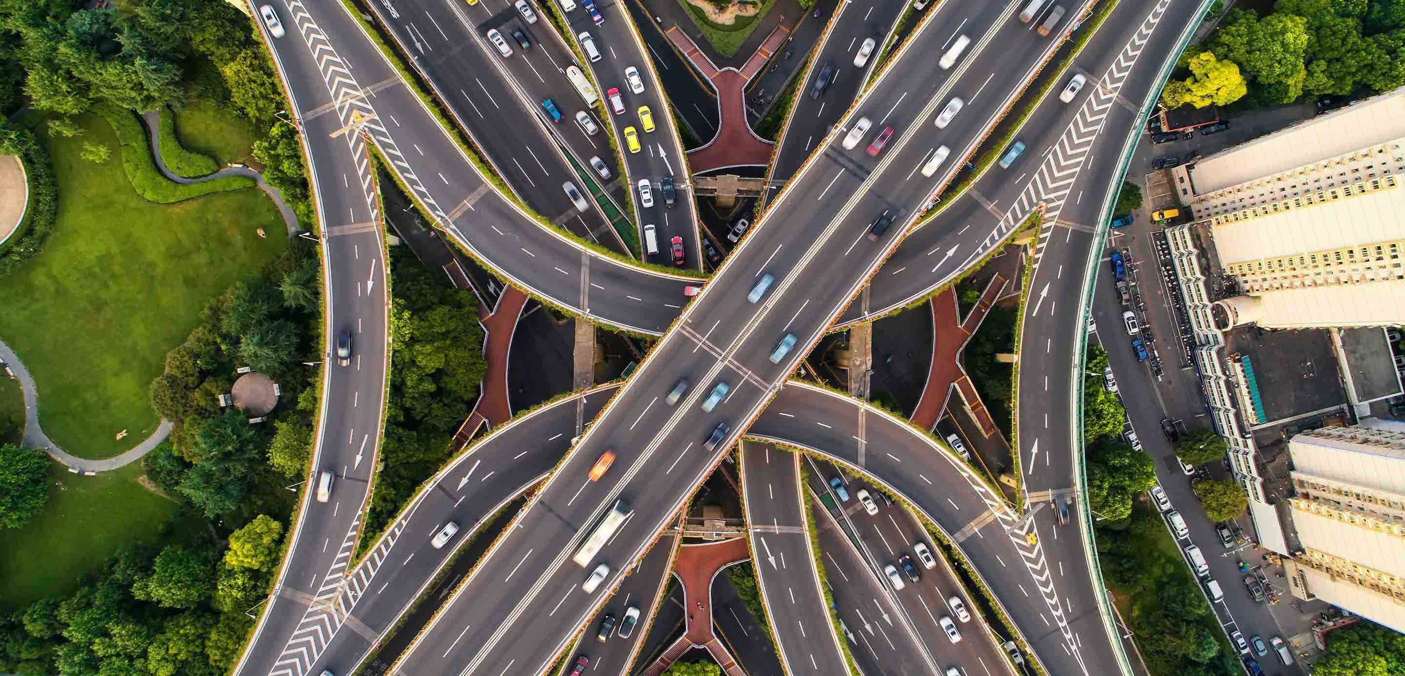 highway bridge with road traffic